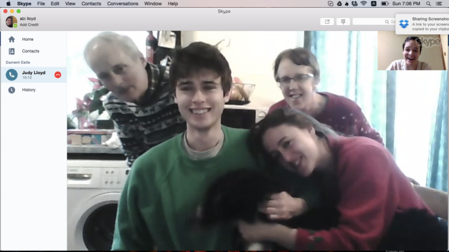 Christmas skype with the family!